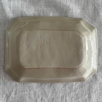 Amazon | 角田淳 すみ切り長方皿 小 2点 角皿 | ノーブランド品